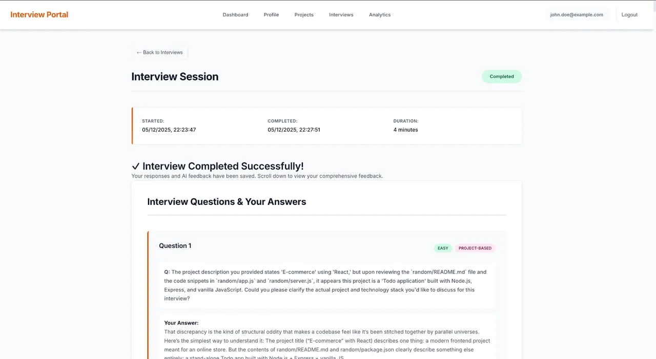 AI Interview Portal
